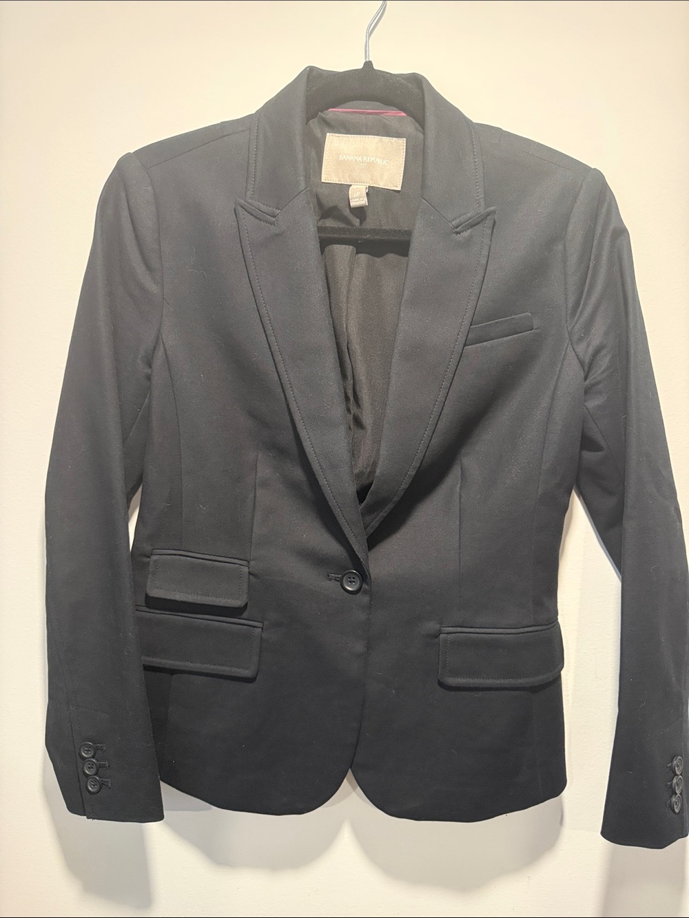 Banana Republic Black Tailored Women's Blazer - Single Button